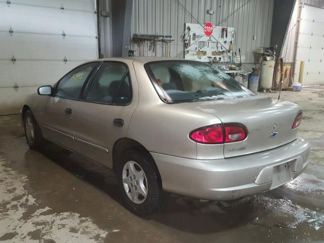 1G1JC524327421772 - 2002 CHEVROLET CAVALIER B TAN photo 3