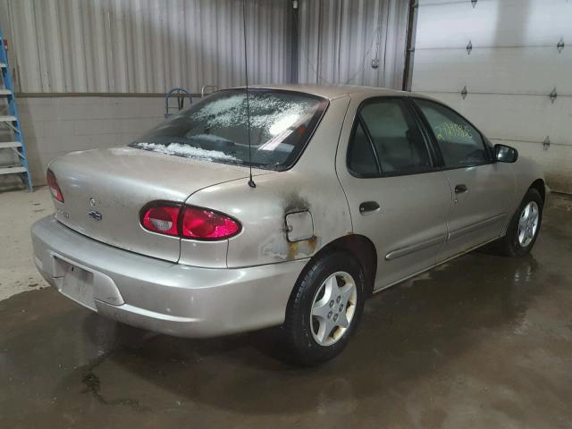 1G1JC524327421772 - 2002 CHEVROLET CAVALIER B TAN photo 4