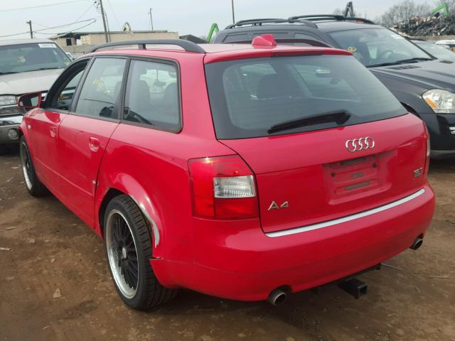 WAUVC68E74A096268 - 2004 AUDI A4 1.8T AV RED photo 3