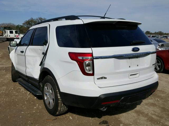 1FM5K7B84EGB07445 - 2014 FORD EXPLORER WHITE photo 3