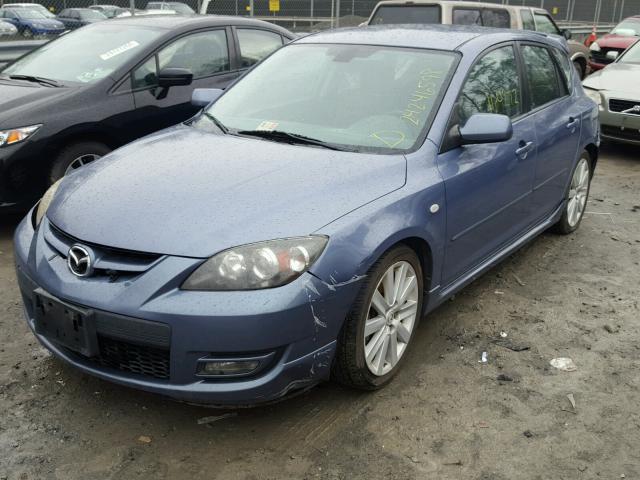 JM1BK34L681831680 - 2008 MAZDA SPEED 3 BLUE photo 2