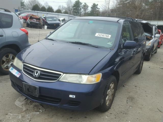 5FNRL18694B045555 - 2004 HONDA ODYSSEY EX BLUE photo 2