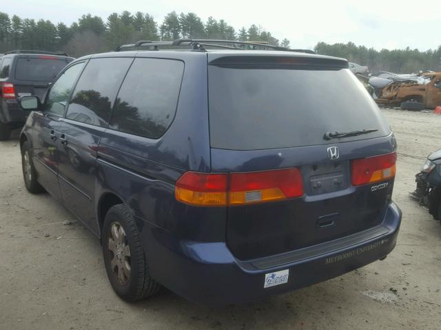 5FNRL18694B045555 - 2004 HONDA ODYSSEY EX BLUE photo 3