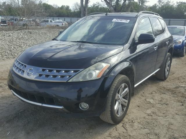 JN8AZ08W16W513934 - 2006 NISSAN MURANO SL BLACK photo 2