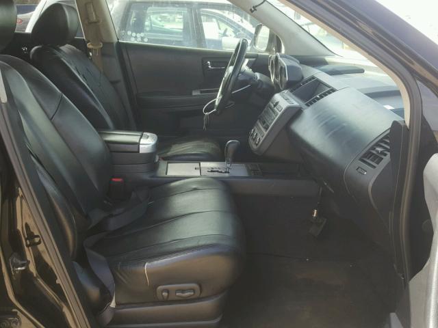 JN8AZ08W16W513934 - 2006 NISSAN MURANO SL BLACK photo 5