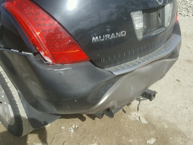 JN8AZ08W16W513934 - 2006 NISSAN MURANO SL BLACK photo 9