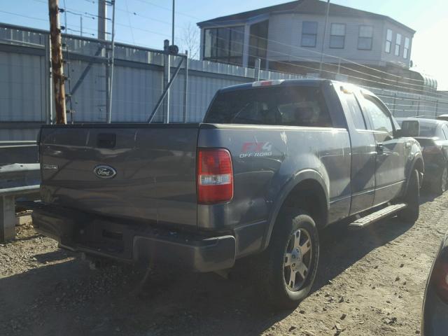 1FTPX14515FA81861 - 2005 FORD F150 GRAY photo 4