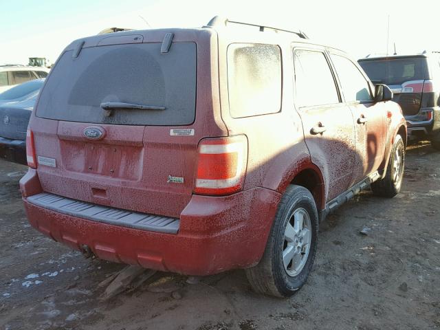 1FMCU9DG2AKC07472 - 2010 FORD ESCAPE XLT RED photo 4