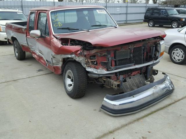 1FTEX15H7NKA56373 - 1992 FORD F150 RED photo 1