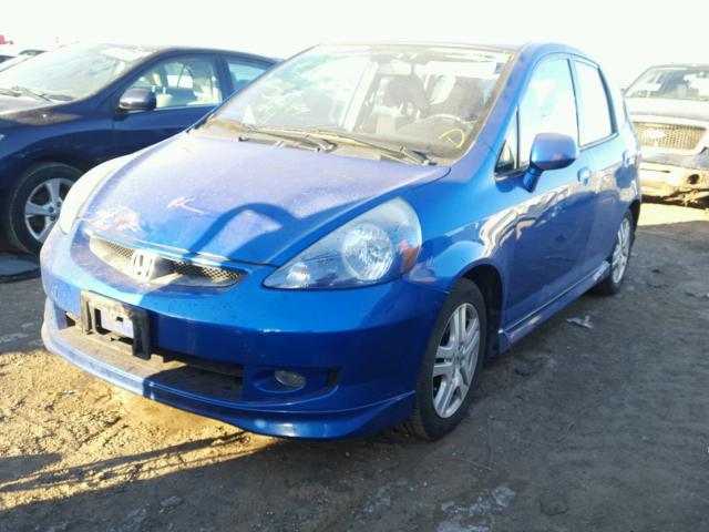 JHMGD37678S062461 - 2008 HONDA FIT SPORT BLUE photo 2