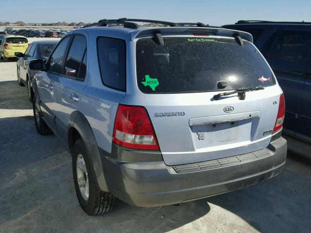 KNDJD733655380995 - 2005 KIA SORENTO EX BLUE photo 3