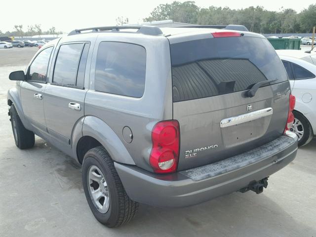 1D4HB48N26F192051 - 2006 DODGE DURANGO SL GRAY photo 3