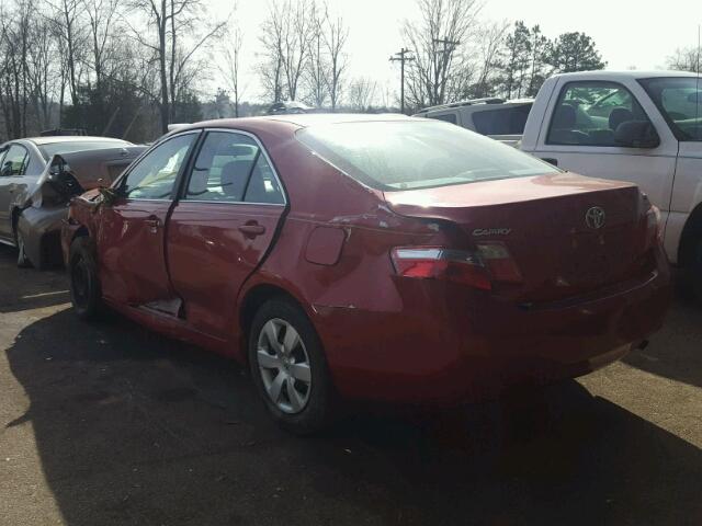 4T1BE46K68U257836 - 2008 TOYOTA CAMRY CE RED photo 3