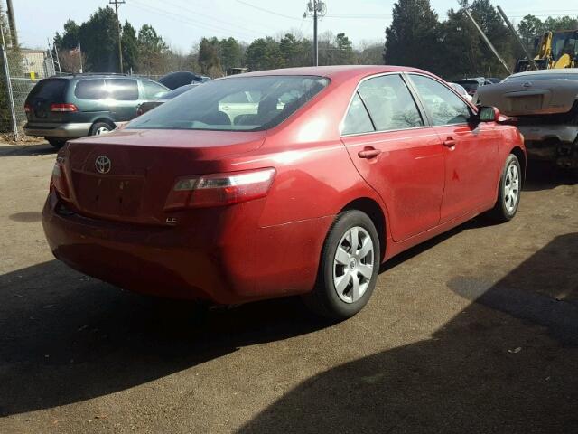 4T1BE46K68U257836 - 2008 TOYOTA CAMRY CE RED photo 4