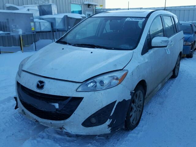 JM1CW2DL0D0155603 - 2013 MAZDA 5 WHITE photo 2