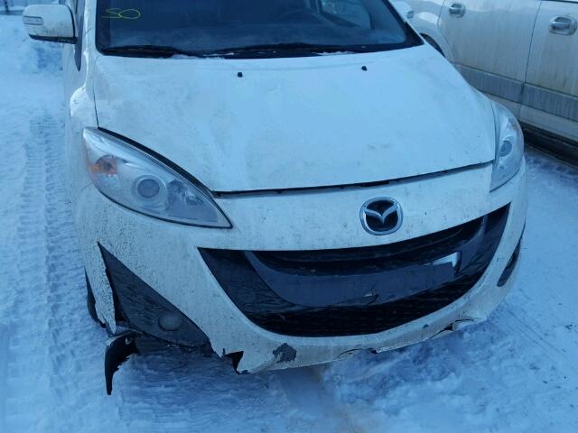 JM1CW2DL0D0155603 - 2013 MAZDA 5 WHITE photo 9