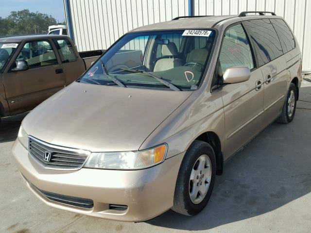 2HKRL18611H605887 - 2001 HONDA ODYSSEY EX GOLD photo 2