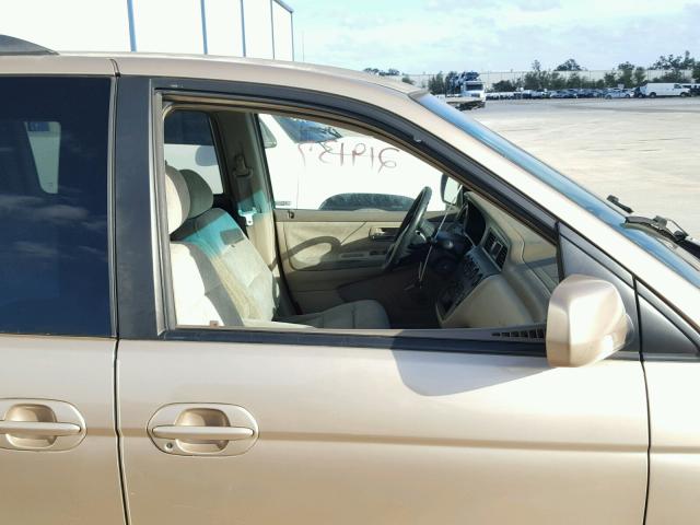 2HKRL18611H605887 - 2001 HONDA ODYSSEY EX GOLD photo 9