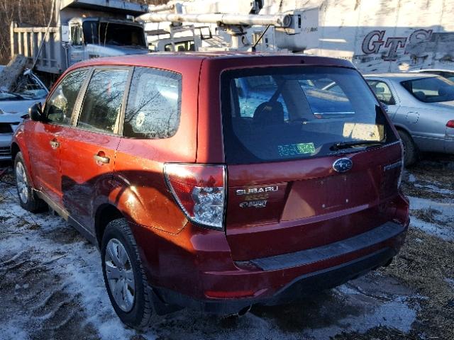 JF2SH61669H774728 - 2009 SUBARU FORESTER 2 BURGUNDY photo 3