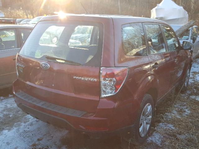 JF2SH61669H774728 - 2009 SUBARU FORESTER 2 BURGUNDY photo 4