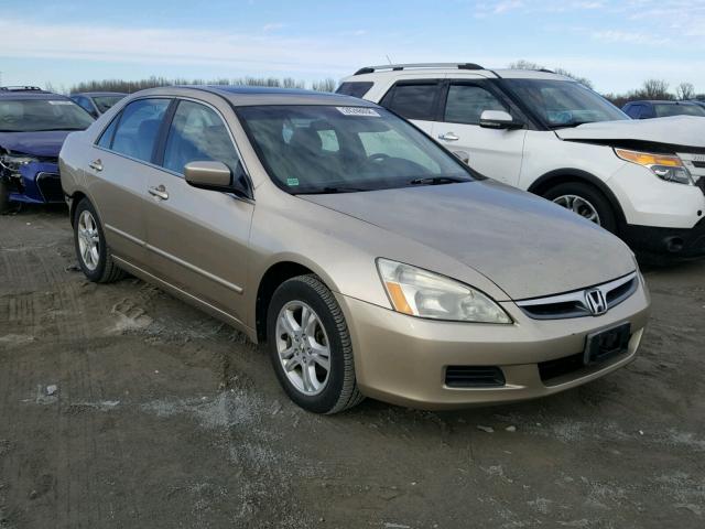 1HGCM56866A002156 - 2006 HONDA ACCORD EX BEIGE photo 1