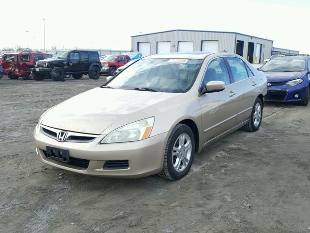 1HGCM56866A002156 - 2006 HONDA ACCORD EX BEIGE photo 2