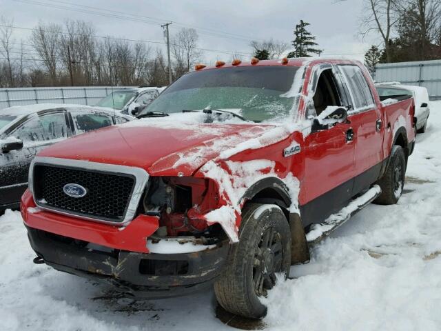 1FTPW14504KC78187 - 2004 FORD F150 SUPER RED photo 2