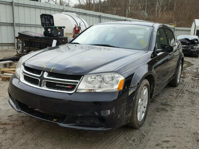 1C3CDZAB4CN331536 - 2012 DODGE AVENGER SE BLACK photo 2