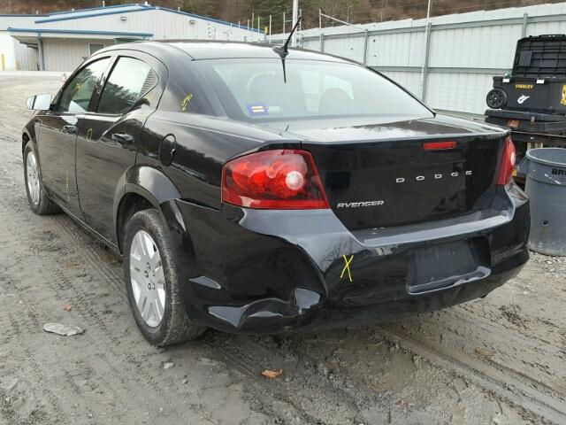 1C3CDZAB4CN331536 - 2012 DODGE AVENGER SE BLACK photo 3