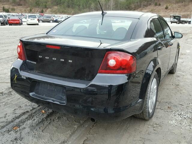 1C3CDZAB4CN331536 - 2012 DODGE AVENGER SE BLACK photo 4