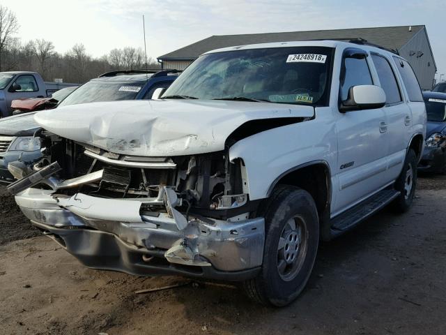 1GNEK13T71J214353 - 2001 CHEVROLET TAHOE K150 WHITE photo 2