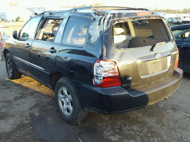 JTEGF21A920049020 - 2002 TOYOTA HIGHLANDER BLACK photo 3