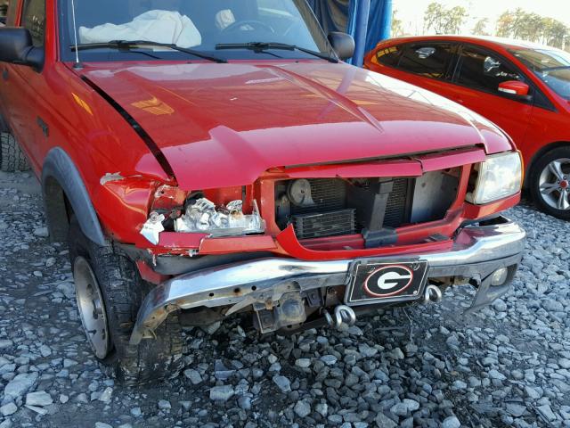 1FTZR45E64PB02666 - 2004 FORD RANGER SUP RED photo 9