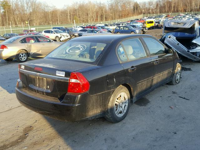 1G1ZS51F36F260277 - 2006 CHEVROLET MALIBU LS BLACK photo 4