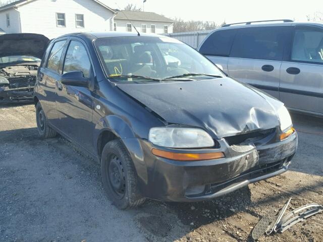 KL1TD66606B669793 - 2006 CHEVROLET AVEO BASE BLACK photo 1