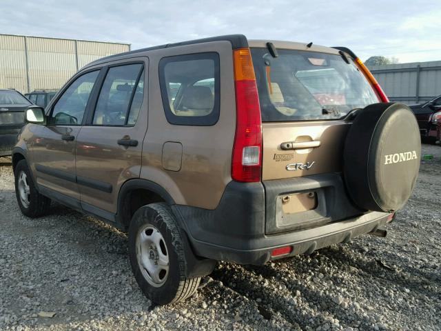 SHSRD68423U102968 - 2003 HONDA CR-V LX BEIGE photo 3