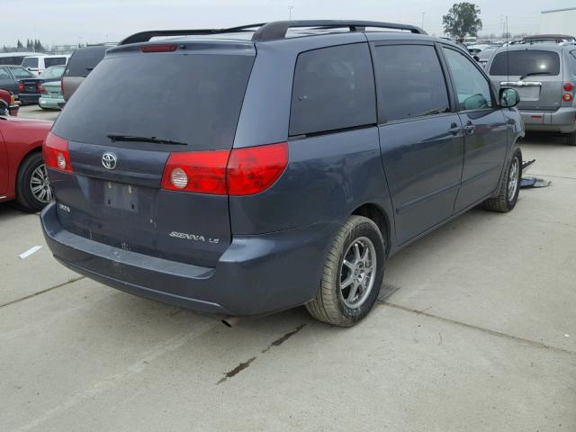 5TDZK23C68S127749 - 2008 TOYOTA SIENNA BLUE photo 4