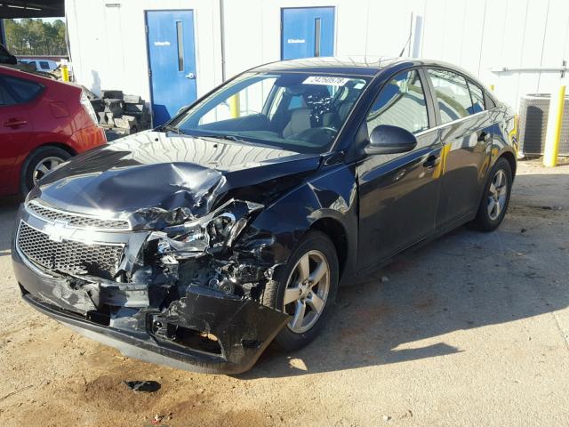 1G1PC5SBXD7312768 - 2013 CHEVROLET CRUZE LT BLACK photo 2