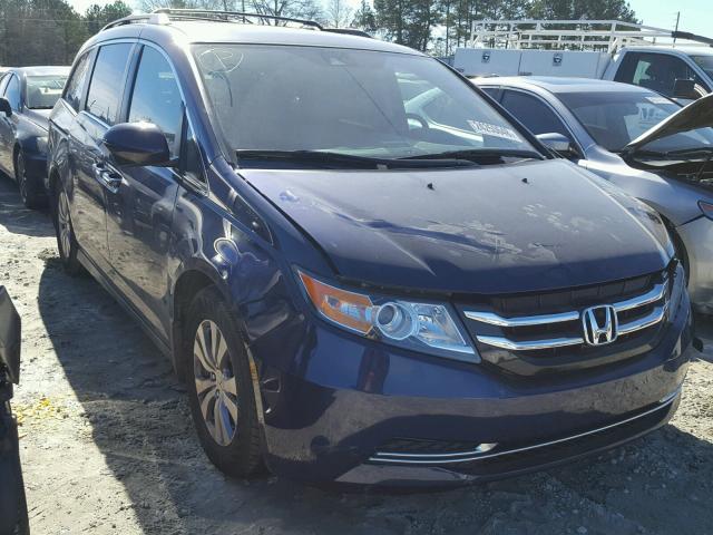 5FNRL5H64EB091853 - 2014 HONDA ODYSSEY EX BLUE photo 1