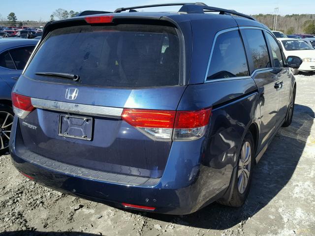 5FNRL5H64EB091853 - 2014 HONDA ODYSSEY EX BLUE photo 4