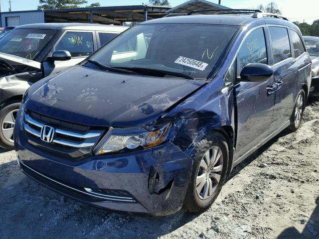 5FNRL5H64EB091853 - 2014 HONDA ODYSSEY EX BLUE photo 9