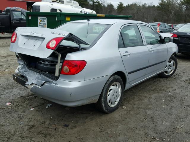 2T1BR32E45C440048 - 2005 TOYOTA COROLLA CE SILVER photo 4