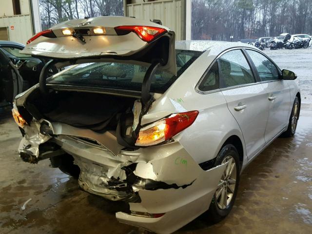 5NPE24AF9GH267385 - 2016 HYUNDAI SONATA SE SILVER photo 4