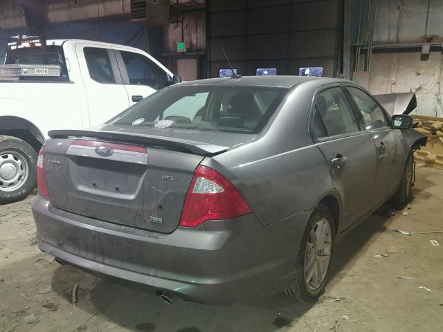 3FAHP0JG0AR274039 - 2010 FORD FUSION SEL GRAY photo 4