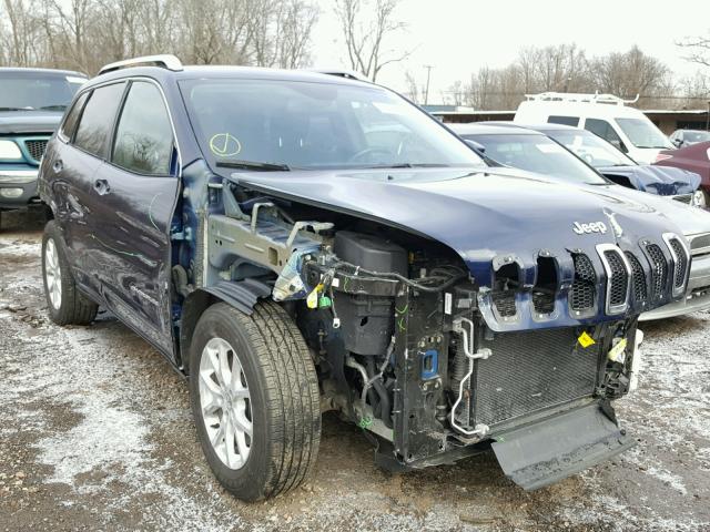 1C4PJMCB1FW734443 - 2015 JEEP CHEROKEE L BLUE photo 1