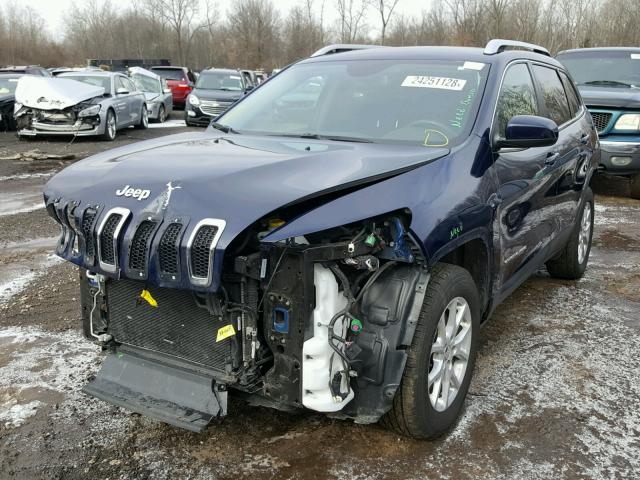 1C4PJMCB1FW734443 - 2015 JEEP CHEROKEE L BLUE photo 2