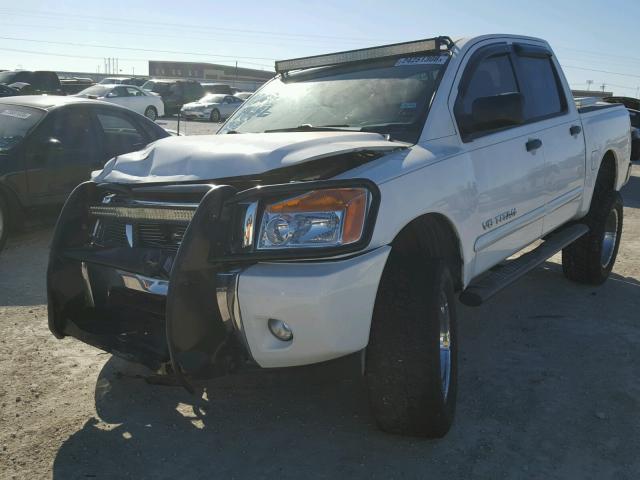 1N6BA0EC4DN309727 - 2013 NISSAN TITAN S WHITE photo 2