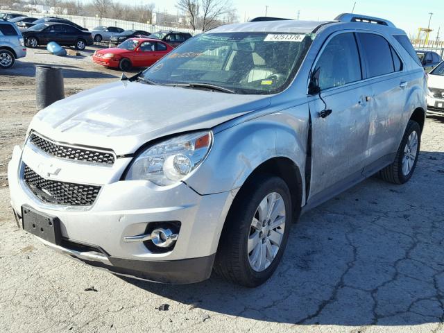 2CNFLPEY0A6205119 - 2010 CHEVROLET EQUINOX LT SILVER photo 2