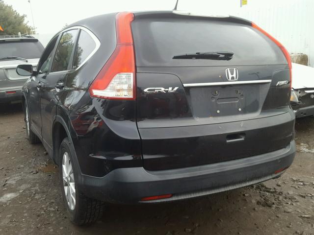 JHLRM4H59CC009675 - 2012 HONDA CR-V EX BLACK photo 3