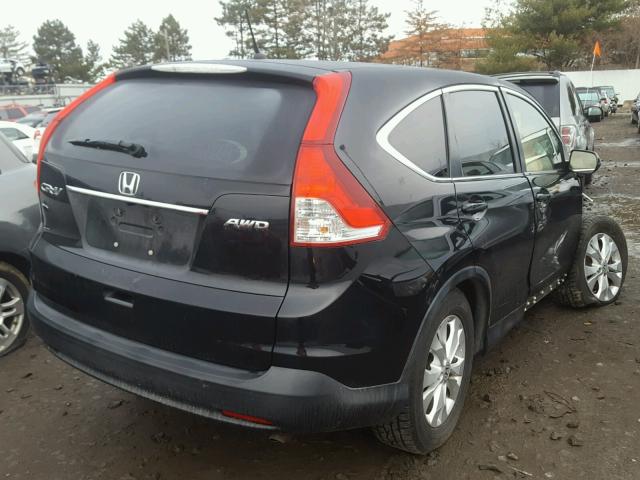 JHLRM4H59CC009675 - 2012 HONDA CR-V EX BLACK photo 4